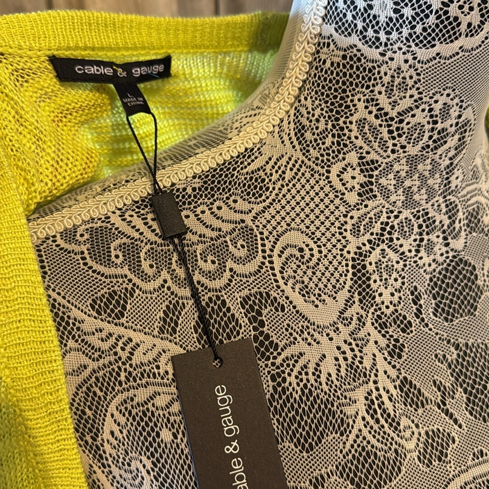 Bright Yellow Open-Front Sweater - Picture 10 of 11